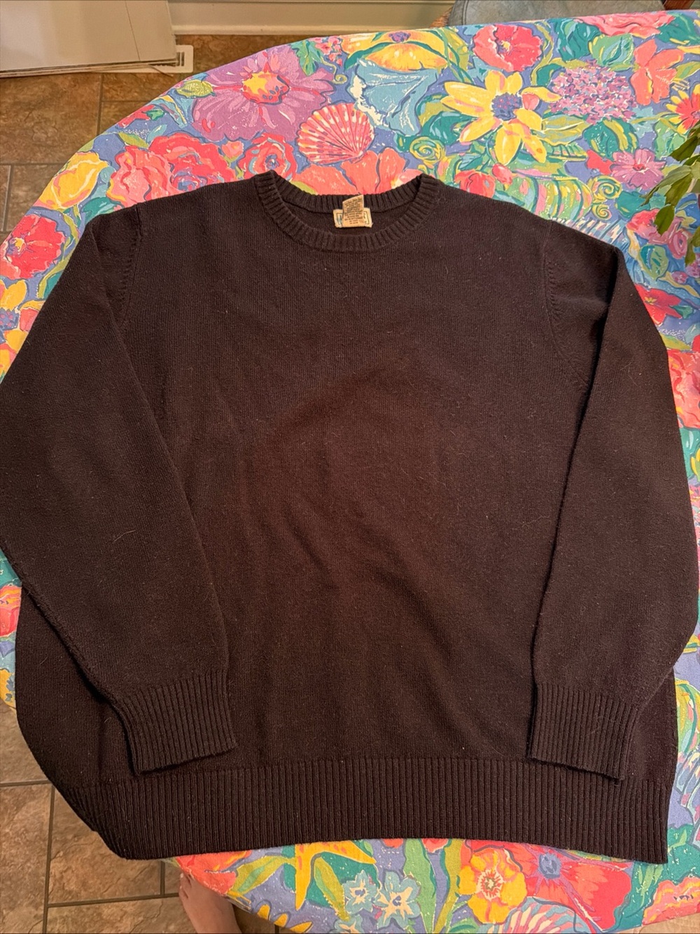 Vintage LL Bean Black Wool Sweater XXL 0 BHX4